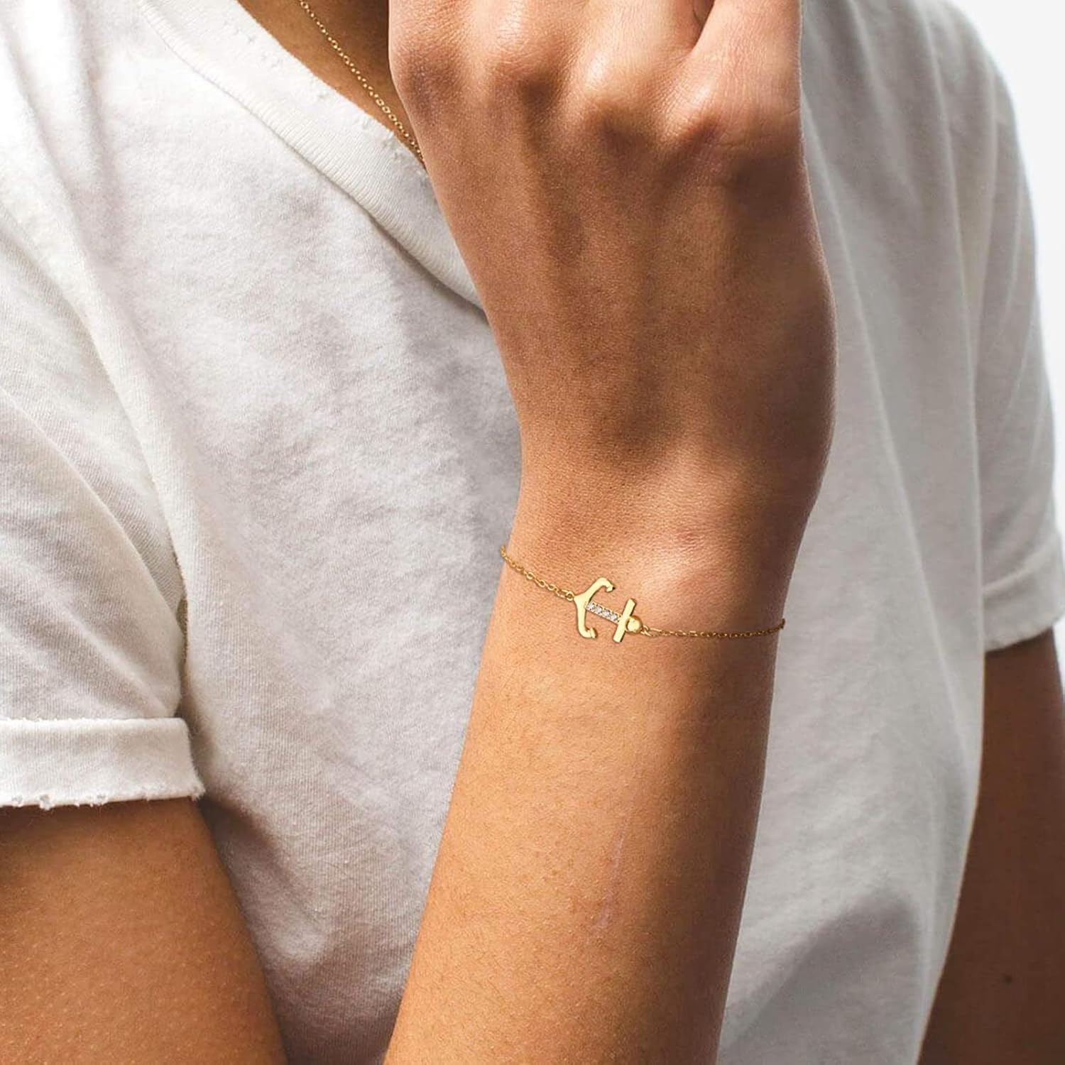 LOYATA Gold Bracelet Gold 14K Gold Filled Dainty Chain Simple Jewelry Gift for Women - Image 2