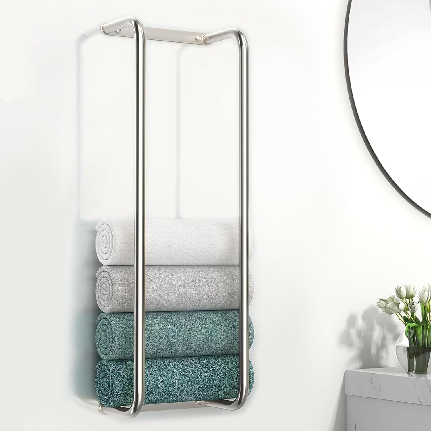 Amazon.com: Towel Racks for Bathroom, Towel Holder for Bathroom Wall ...