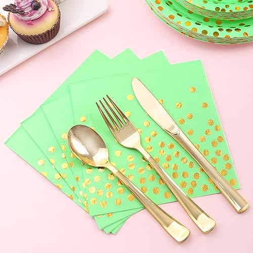 Miniatura 51 de Decoraciones de fiesta azules y plateadas, 168 platos azules y servilletas, suministros de fiesta, platos de cumpleaños azul marino para 24