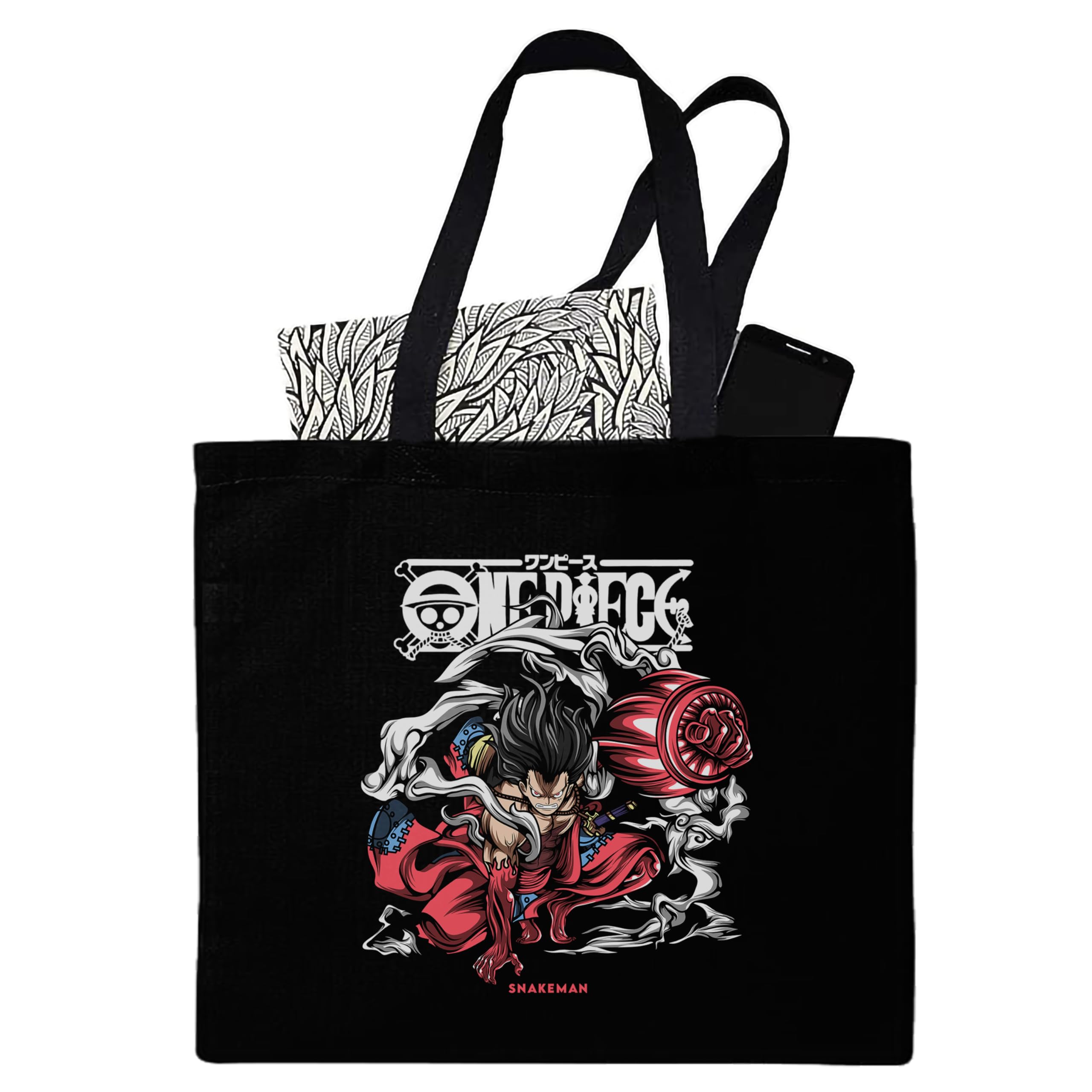 Darkbuck Anime Canvas Tote Bag For Women & Man One Peice Printed Aesthetic Shoulder bag Black (B0CQCYT9DT) Amazon Price History, Amazon Price Tracker