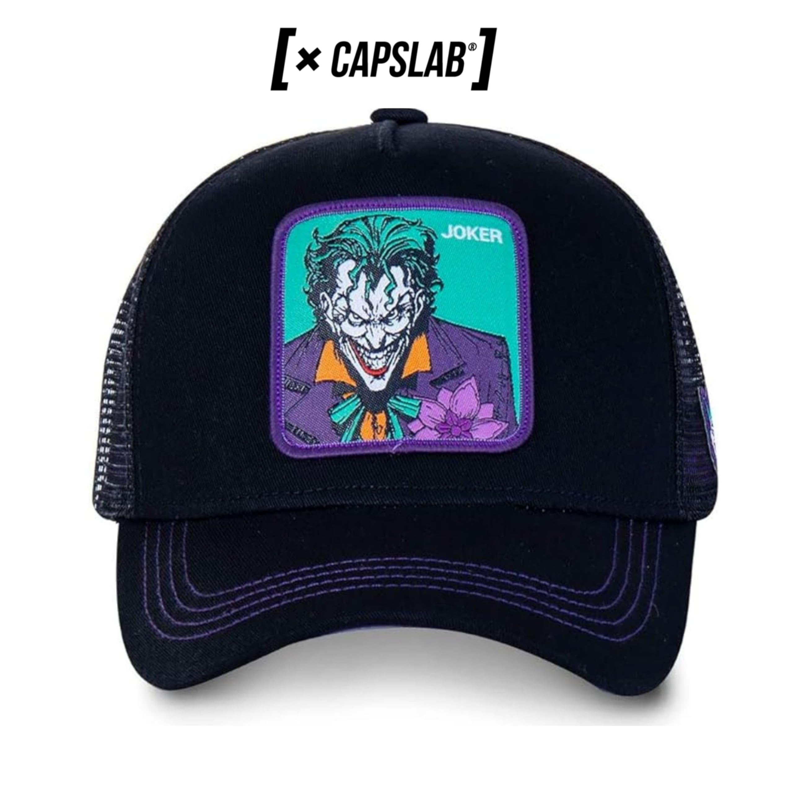 Capslab Joker DC Batman Black Purple Trucker Cap