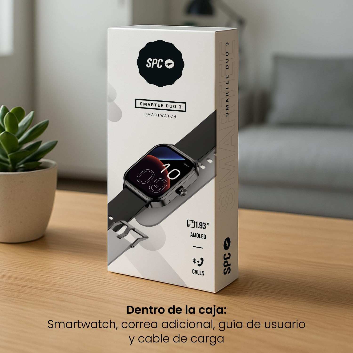 SPC SMARTEE Duo 3 - Smartwatch Inteligente Pantalla AMOLED 1,93", Negro