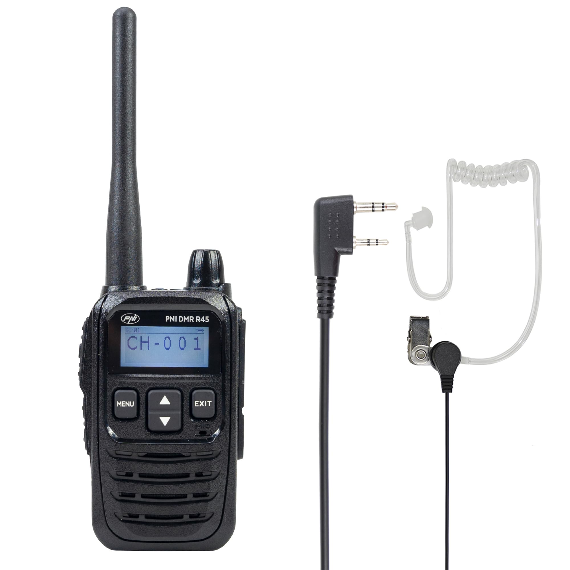 Pacchetto Radio Portatile PNI DMR R45 Digitale e Analogico 446MHz + Cuffie con Microfono PNI HS84