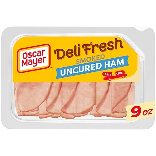 Oscar Mayer Carne de almuerzo sándwich de jamón ahumado fresco sin curar en rodajas (bandeja de 9 onzas)