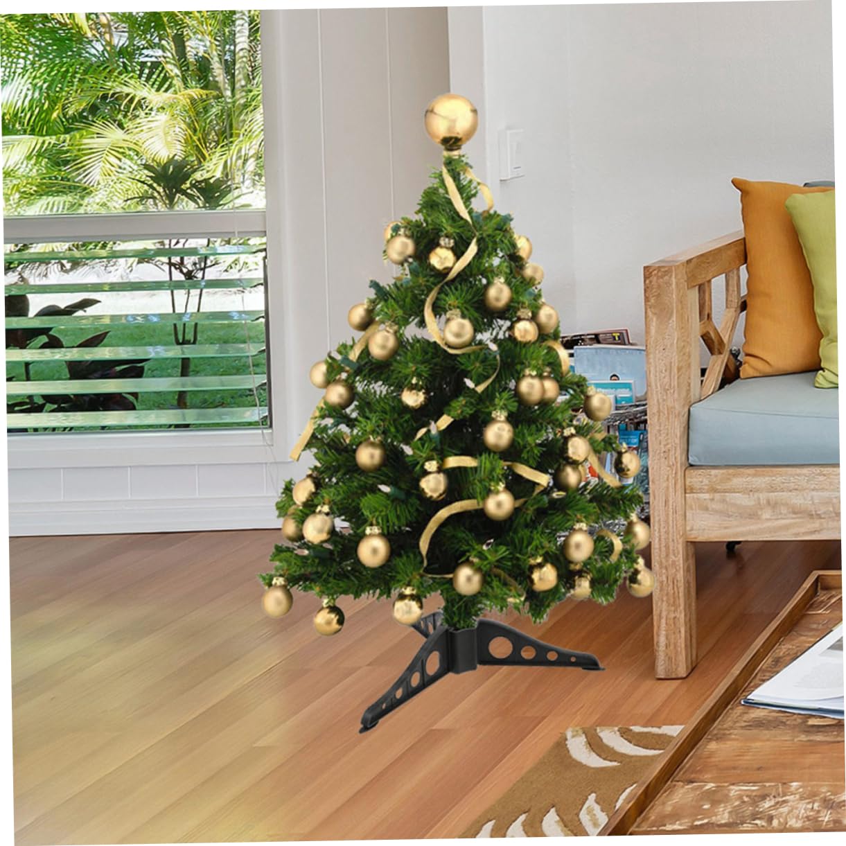 OKUMEYR 10pcs Christmas Tree Base Support Bracket Stand for Artificial Xmas Trees Easy Installation Resistant Compact Storage Festive Charm