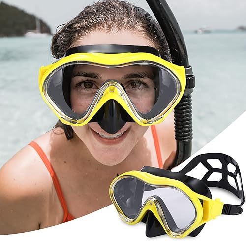 Miniatura 6 de Máscara de buceo, máscara de esnórquel para adultos, media máscara de buceo, gafas de natación con lente antivaho resistente a los impactos,