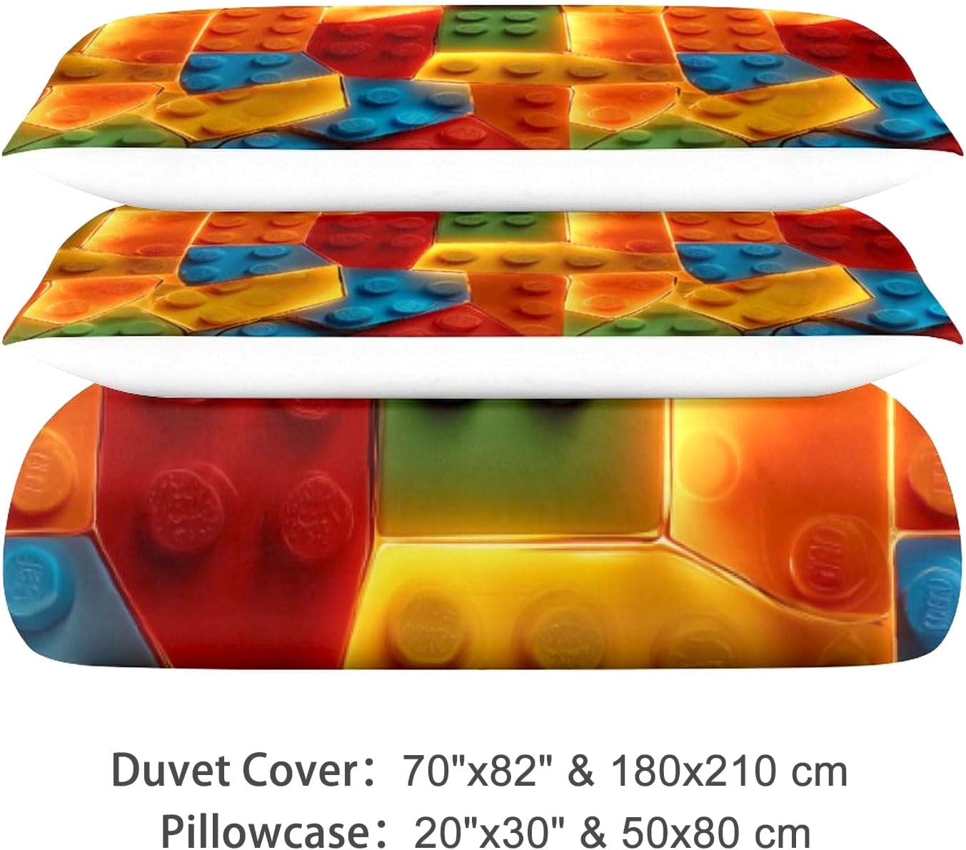 Autism Puzzle Bedding Set 3 Pieces Soft Comforter Cover Twin Size with 2 Pillowcases 1 Duvet Cover for Men Women Bedroom