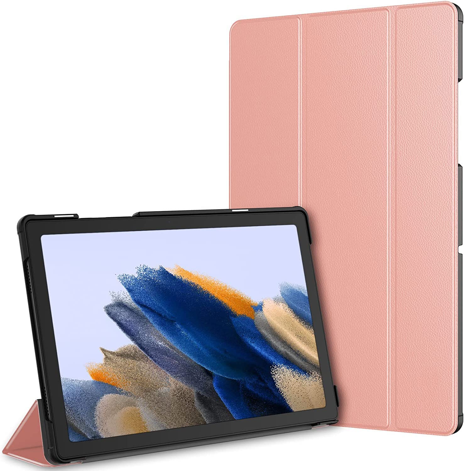 Oaky Hard Back Back Cover for Samsung Galaxy Tab A8 10.5" SM-X200/ SM-X205/ SM-X207 2021 Soft Flexible Case Trifold Stand Auto Wake/Sleep Cover - Rose Gold (B0BCQTJN6M) Amazon Price History, Amazon Price Tracker