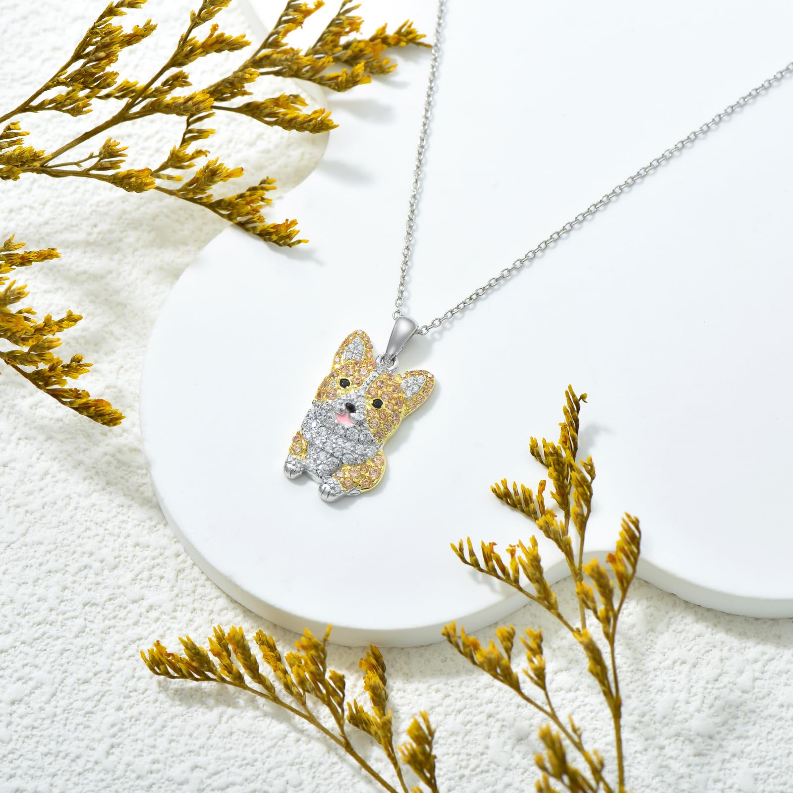 Dog Necklaces 24 Breeds of Dogs Necklaces S925 Sterling Silver Dog Pendant Corgi Dog Necklace for Women Girls gifts -UK - Image 3