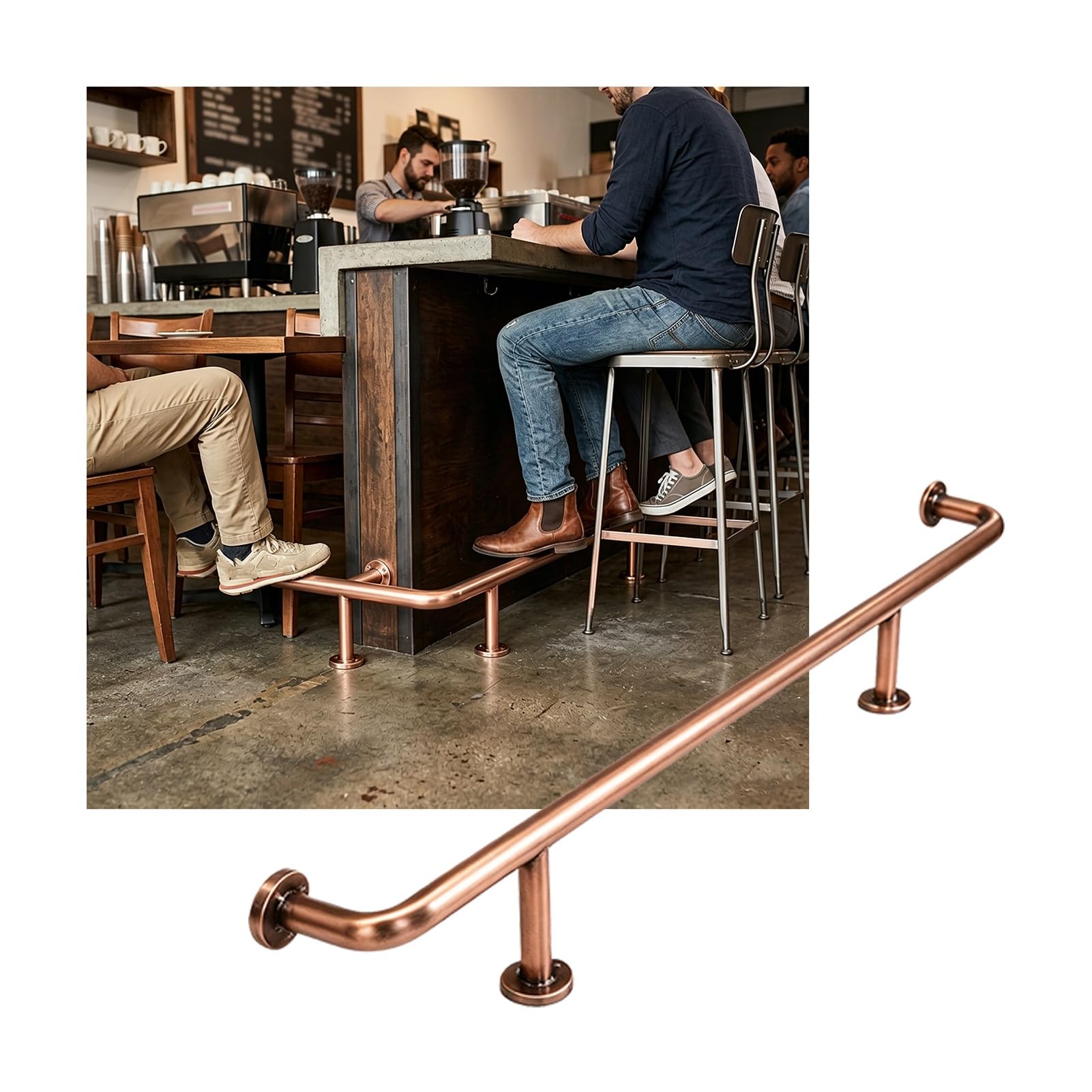 Kit rails de pieds de barre or rose pour résoudre le manque de confort