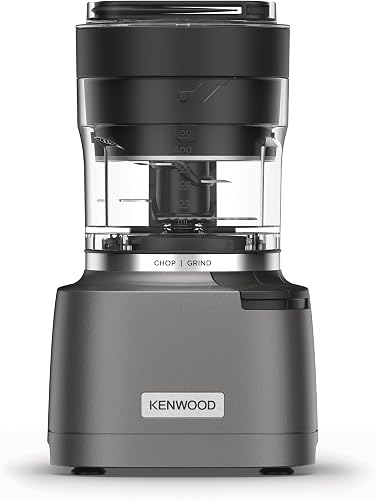 Kenwood Duo Prep CHP80.000SI Model 2024, 2-in-1 Chopper and Grinder with Serrated Quad Blades, Compact High-Speed Grinder, Non-Slip Bottom, Dishwasher Safe, 800 W, Silver - 1