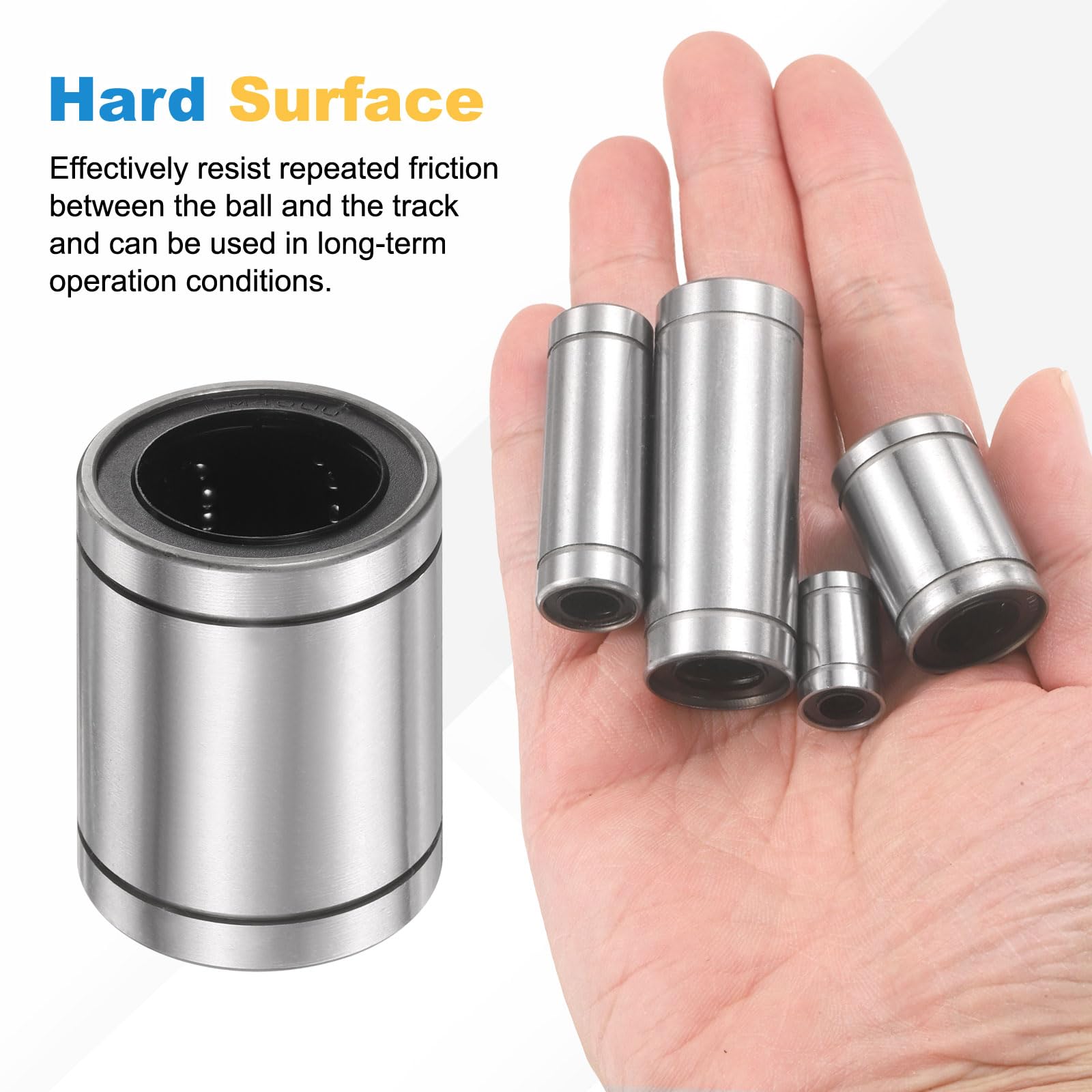 QUARKZMAN 2 Stück LM40UU Linearkugellager 40mm Bohrungsdurchmesser 60mm Außendurchmesser 80mm Länge Doppelseitige Gummidichtung Linearbewegungslager
