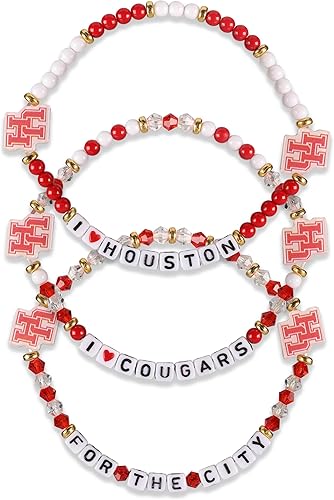 Miniatura 107 de FOCO NCAA unisex-adulto Paquete de 3 Pulseras de la Amistad con Cuentas con Logotipo de Equipo Universitario de la NCAA Oficialmente Licenciadas