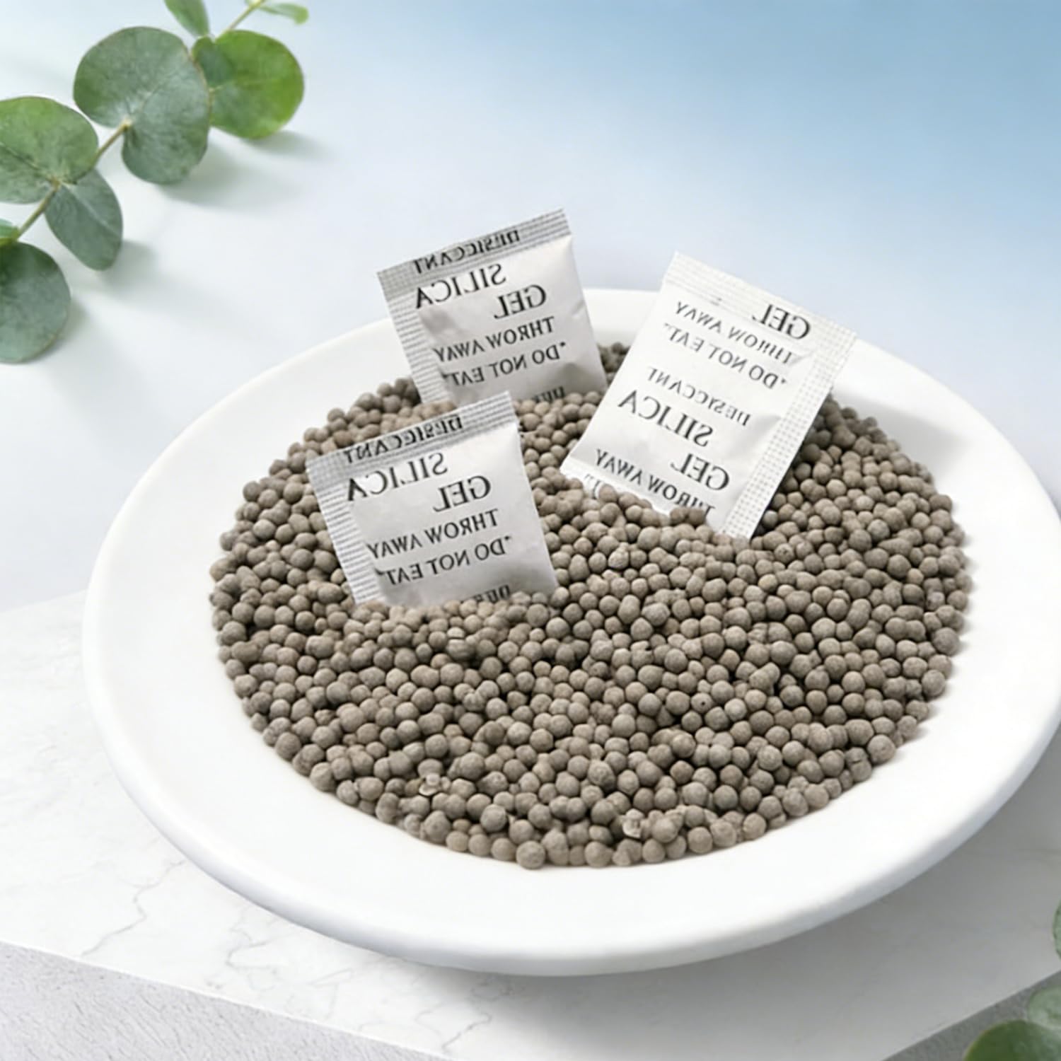 100 Paquetes Silica gel Bolsitas,desecante,Silice Antihumedad,de Gel de sílice desecante Absorbente de Humedad,para Deshumidificación de Muebles,Ropa,etc.