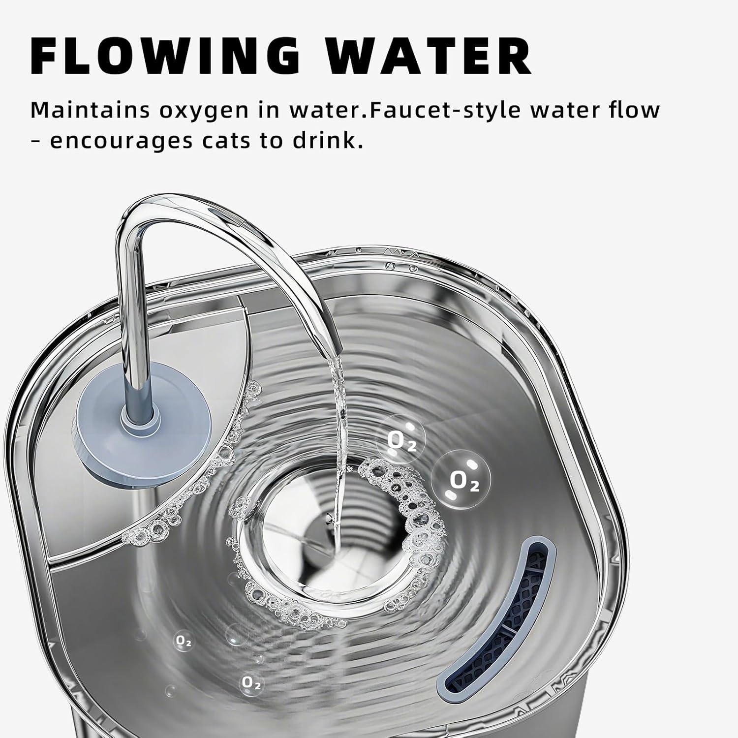 Cat Water Fountain: Cat Fountain - Water Fountains for Cats Indoor - 108oz/3.2L Cat Fountains for Drinking - Pet Water Fountain - Ultra Silent - Cat Drinking Fountain for Small Dogs