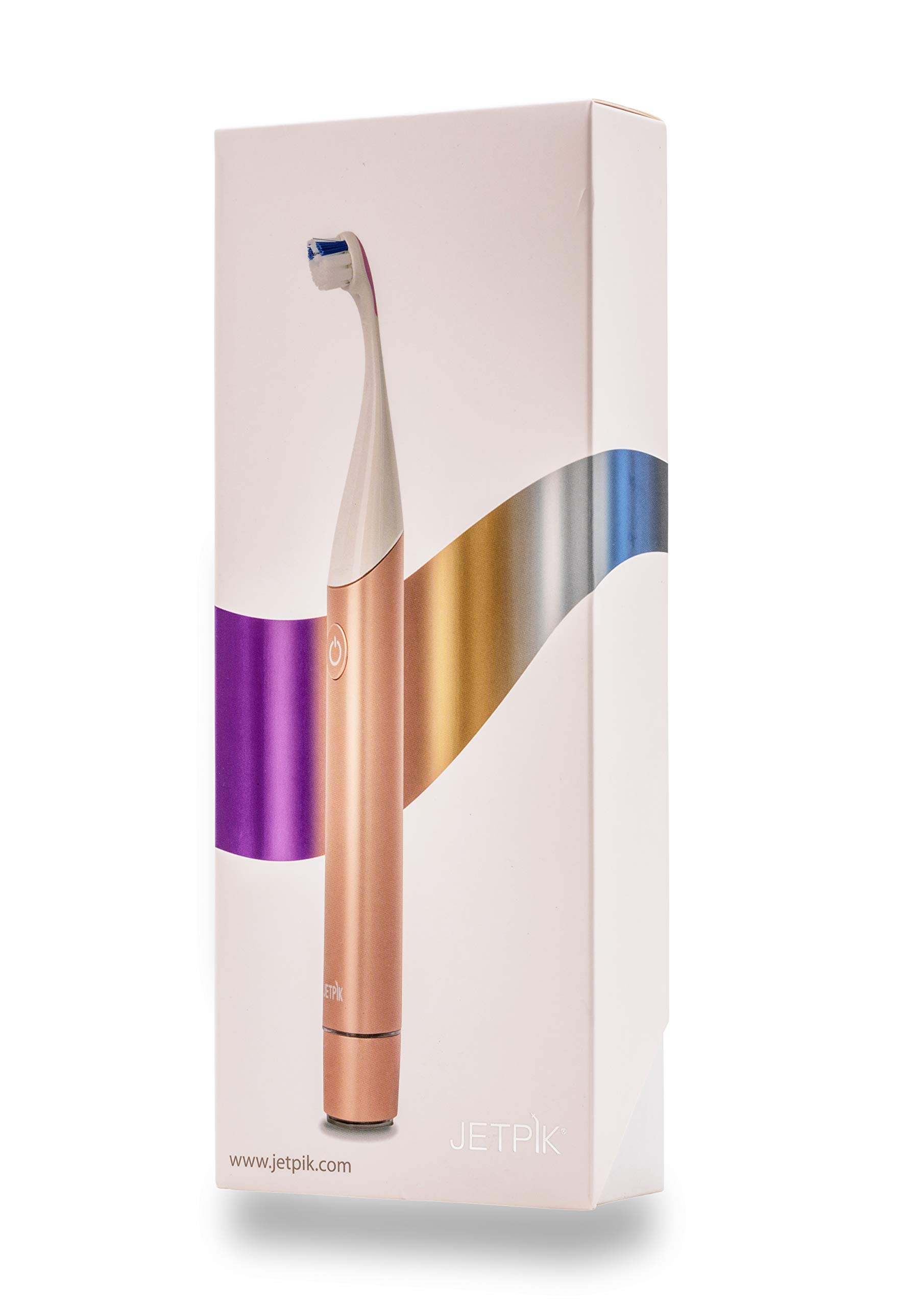 Jetpik JP300 - Cepillo de dientes recargable sónico moderno para adultos, 5 modos de cepillado, cuerpo de aluminio premium, impermeable, carga de inducción USB, funda de viaje portátil incluida, color