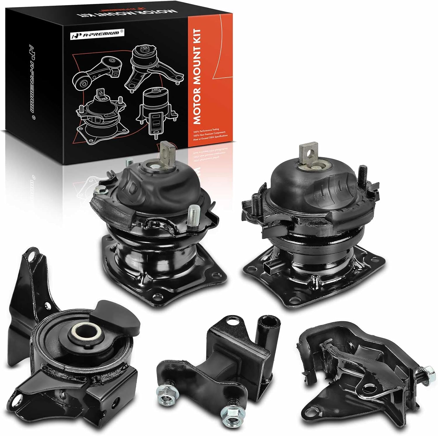 A-Premium 5‑Piece Engine and Transmission Mount Kit for Honda Pilot 2006–2008 3.5L FWD Automatic
