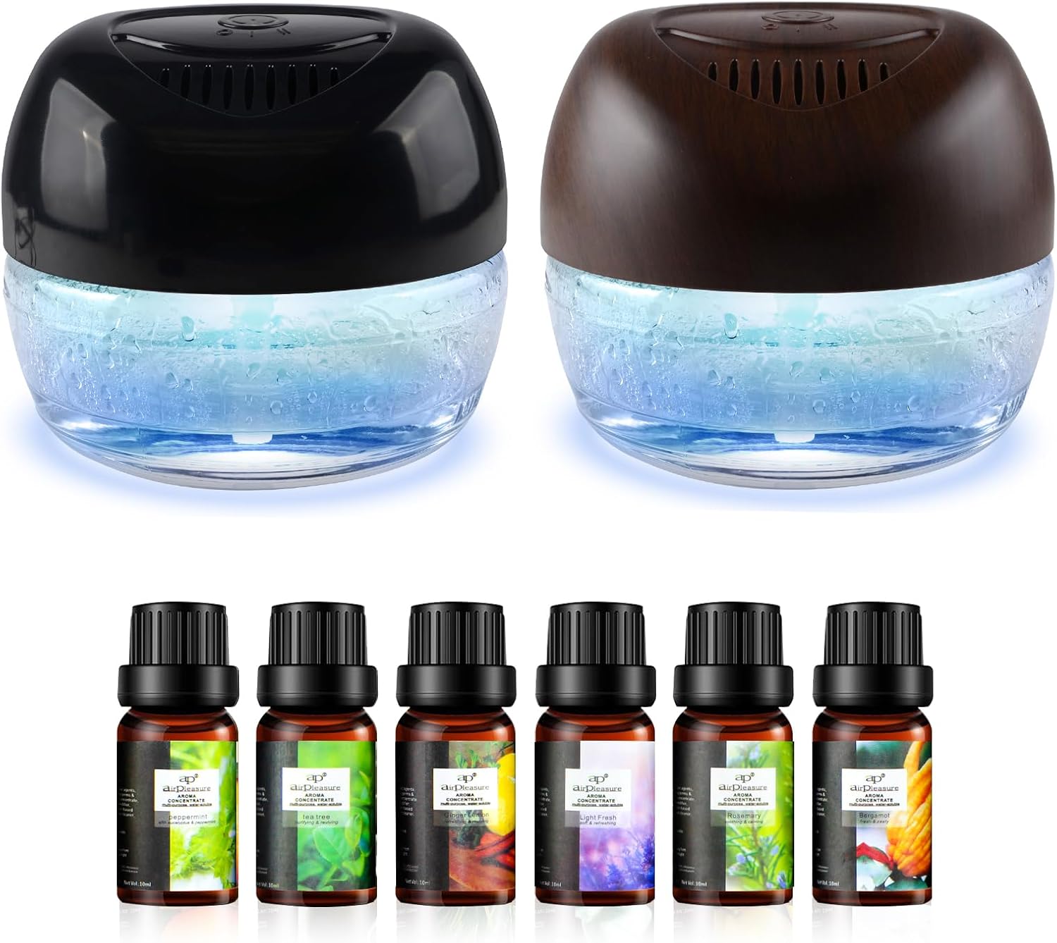 2 Units of Water-Based Air Purifier - Plus a Set of Fragrance Essential Oils