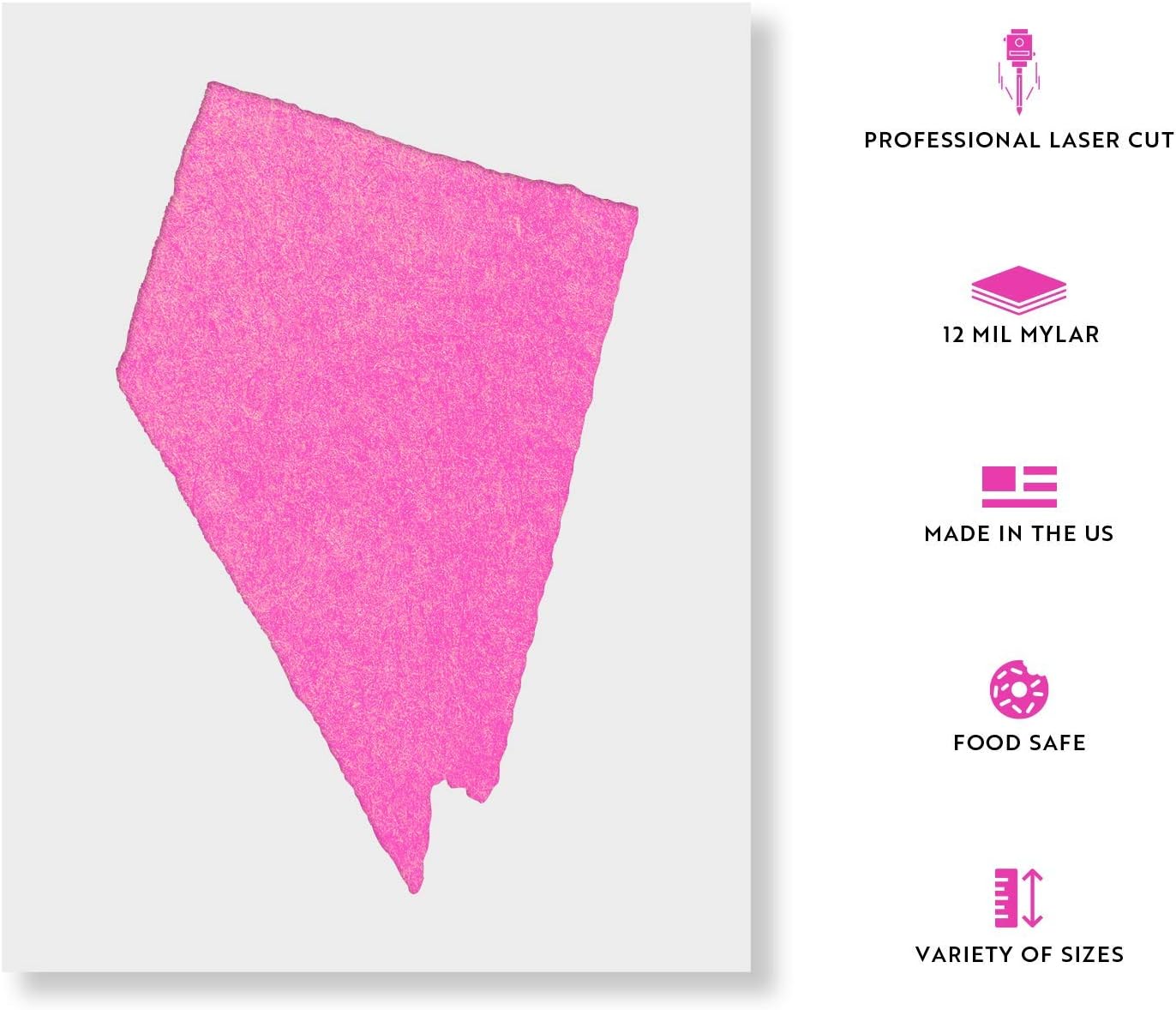 Nevada State Stencil - Versatile for Historical and Cultural Displays, Nevada Design, Nevada Stencils