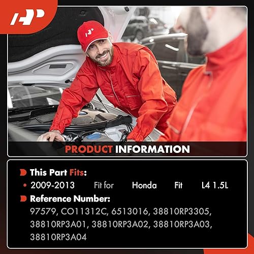 Miniatura 2 de A-Premium Compresor de aire acondicionado con embrague compatible con Honda Fit 2009 2010 2011 2012 2013, 1.5L