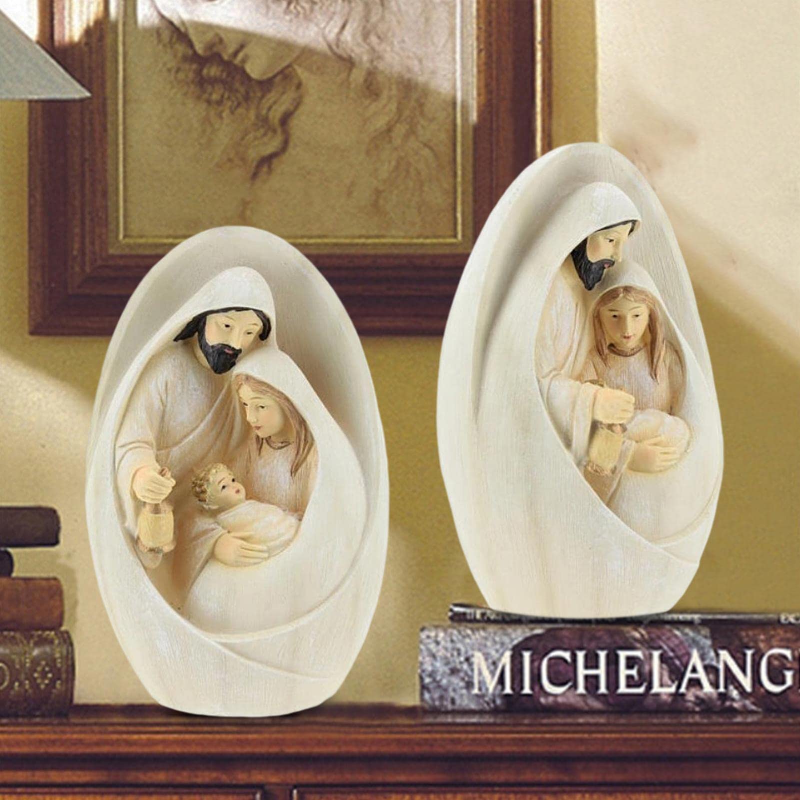 Décoration En Bois Sainte Famille, Nativité De Noël, Figurines De La Nativité, Fournitures Religieuses Catholiques, Décoration Religieuse Catholique - France