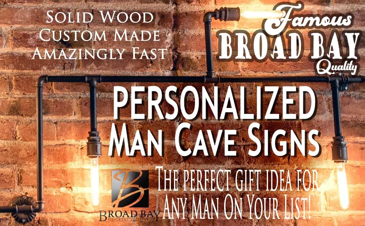Bar Sign Personalized for Men – Custom Name & Saying – American Flag Wall Art – Man Cave, Home Bar, or Patio Gift – Cold Beer & Good Times – 16.5" x 10.5"