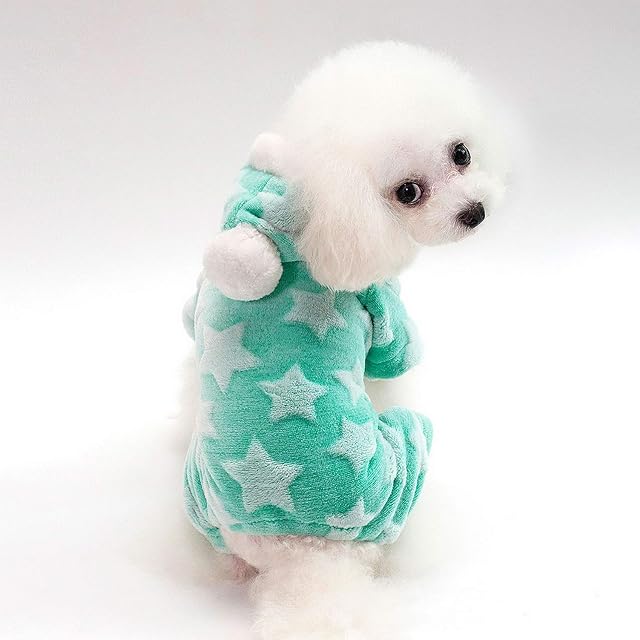 Foto 3 de 6 de smalllee_lucky_store Pijama de Forro Polar Suave para Mascotas para Perros pequeños Gatos Estrellas suéter…