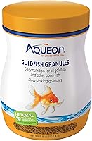 Aqueon Goldfish Slow Sinking Granules Fish Food, 5.8 oz - Nutrition for Orandas, Koi & Common Goldfish