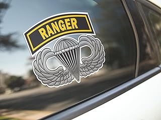 Army Sticker Airborne Ranger Jump Wings Decal United States Military for Car Truck Window Laptop Bumper US 4.5 in