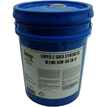 SUNOCO 3143-005 3143 Super C Gold 15W-40 Synthetic Blend Diesel Engine Oil 5 Gallon Pail API CK-4