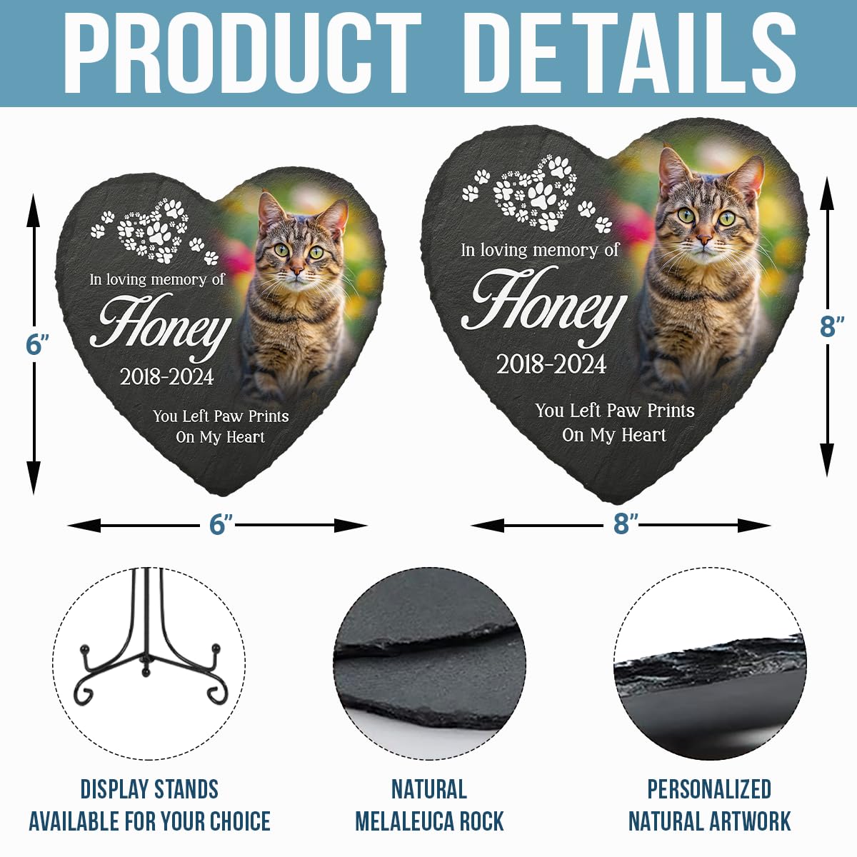 Cat Sympathy Gifts Pet Sympathy Memorial Stone - Custom Grave Marker ...