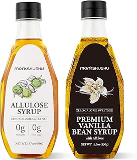 Allulose syrup & Premium Vanilla Bean Allulose Syrup 18.7 Fl Oz