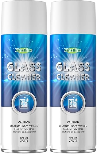 Limpiador de vidrio de espuma, sin amoníaco, limpiador de ventanas seguro para ventanas tintadas sin tintado, brillo sin rayas para automóvil y