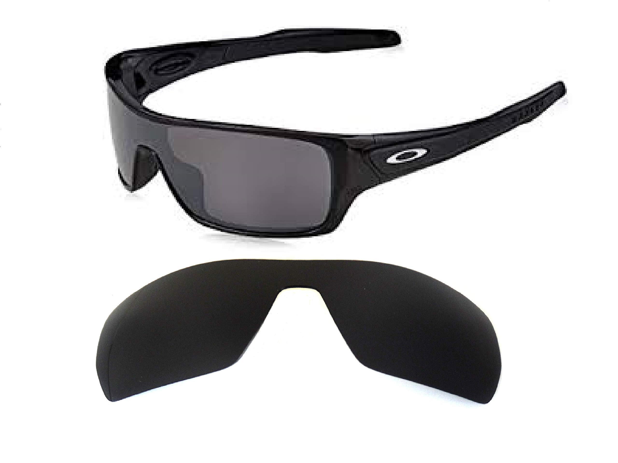 Galaxy Replacement Lenses For Oakley Turbine Rotor Black Color Polarized 100% UVAB (Black)