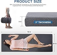 Vista 4 de Extra Thick Memory Foam Camping Mattress - 72" x 24" Portable Sleeping Pad for Adults, Folding Camping Bed Mat, Lightweight Cot Mattress Topper for
