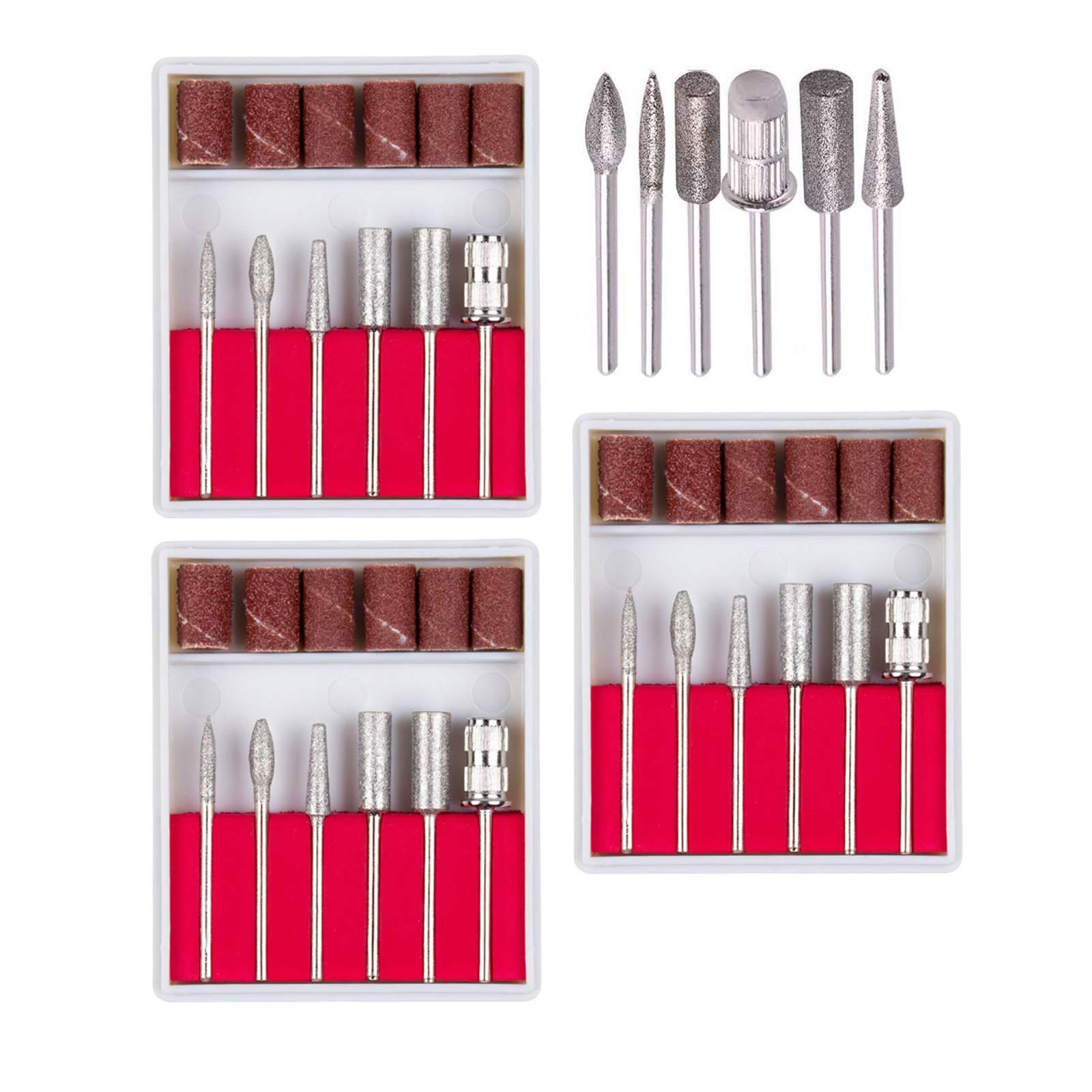 Nail Art Drill Bits Kit, Nail Manicure Machine Tool Set with Sanding Bands