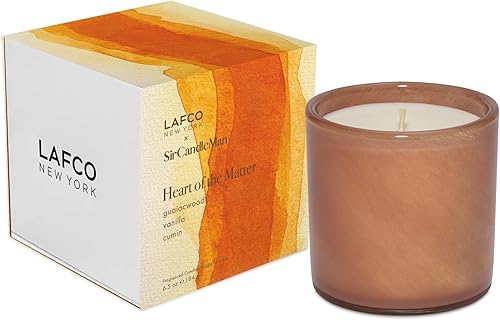 LAFCO New York Classic Candle x Sir Candle Man, Heart of The Matter - 6.5 oz - Tiempo de combustión de 50 horas - Recipiente de vidrio soplado a
