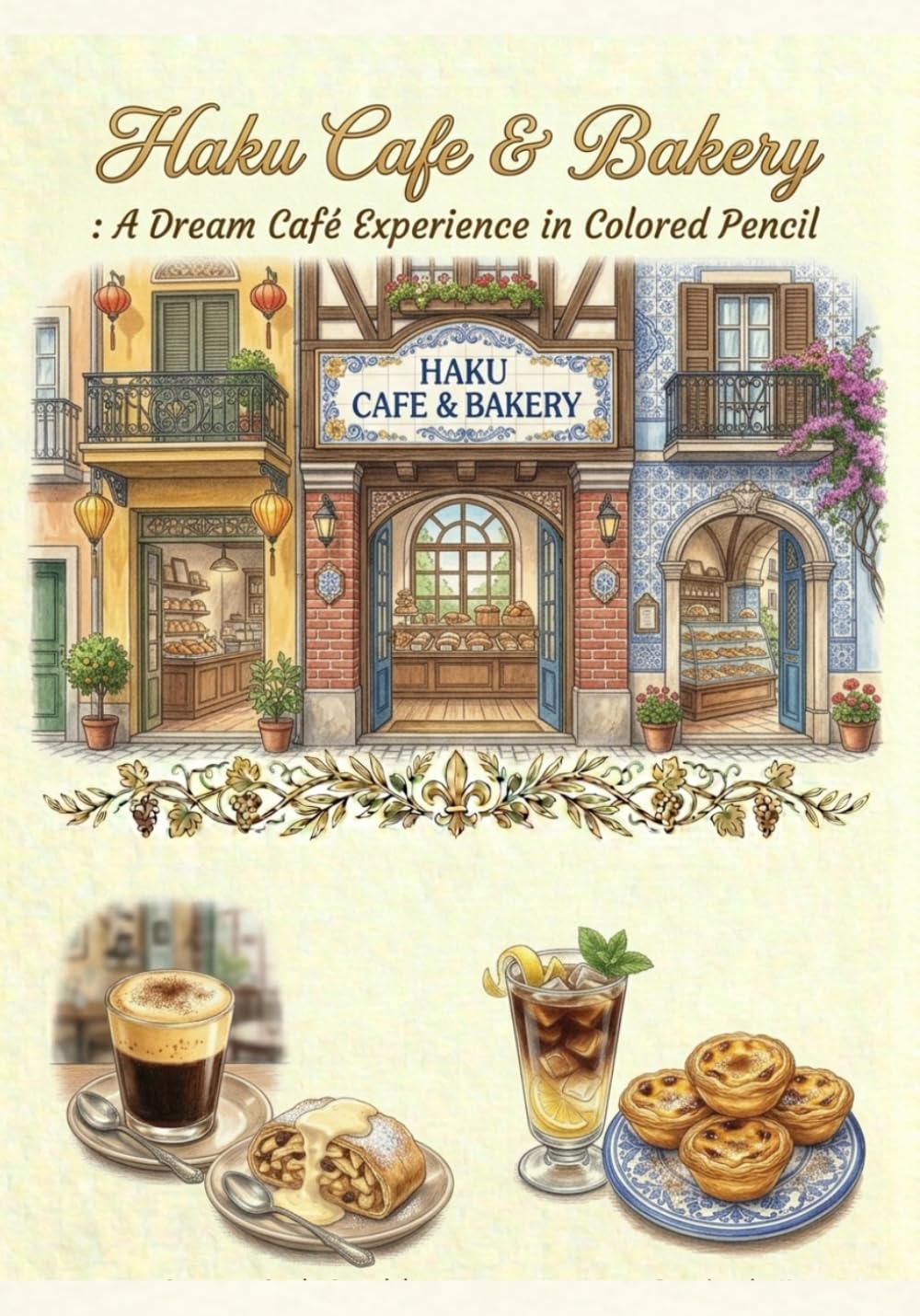 Haku Cafe & Bakery: A Dream Experience in Colored Pencil: 20 Global Cafe Designs and Artisanal Recipes