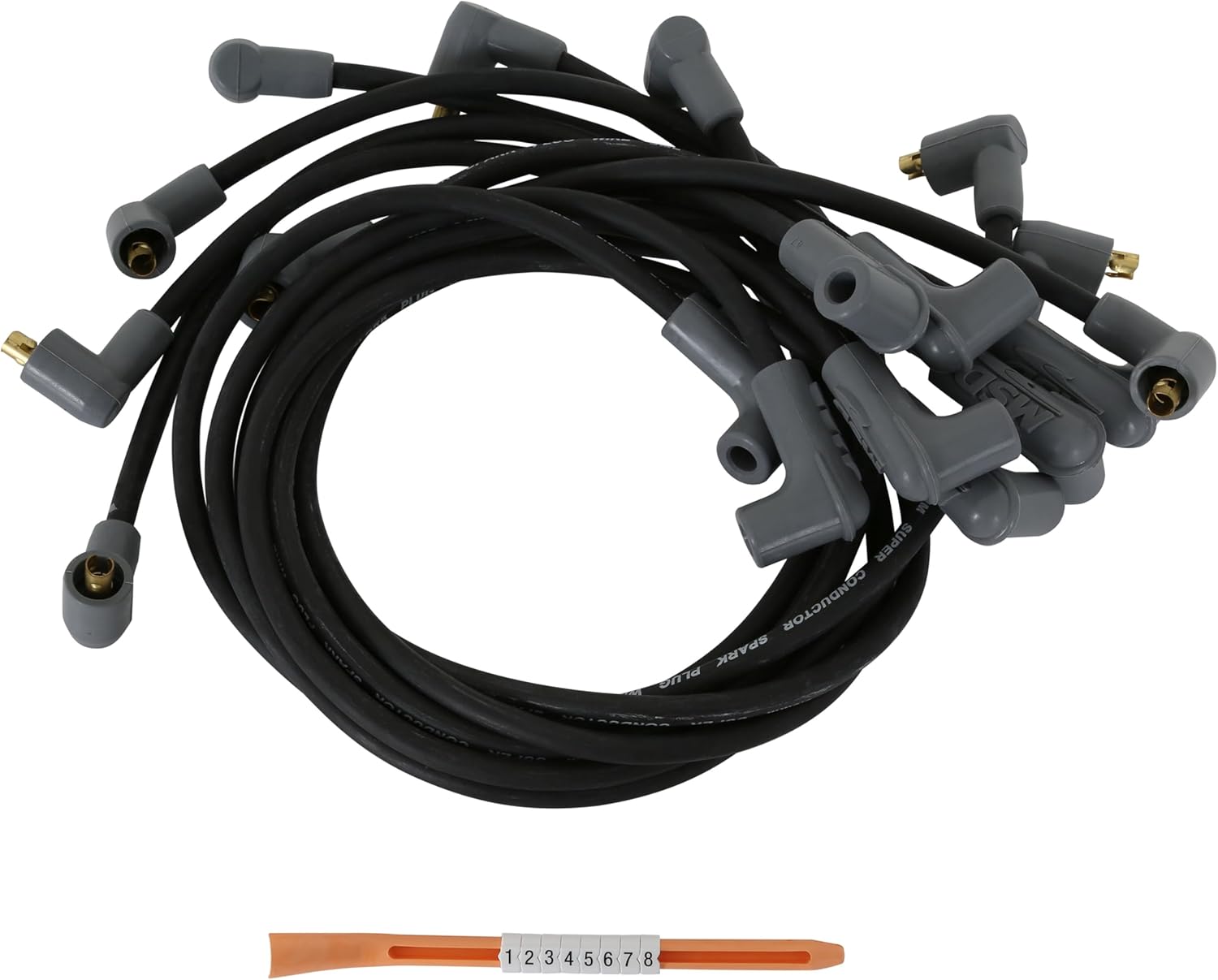 MSD 31593 Super Conductor Spark Plug Wire Set, Black, Socket Style Terminals