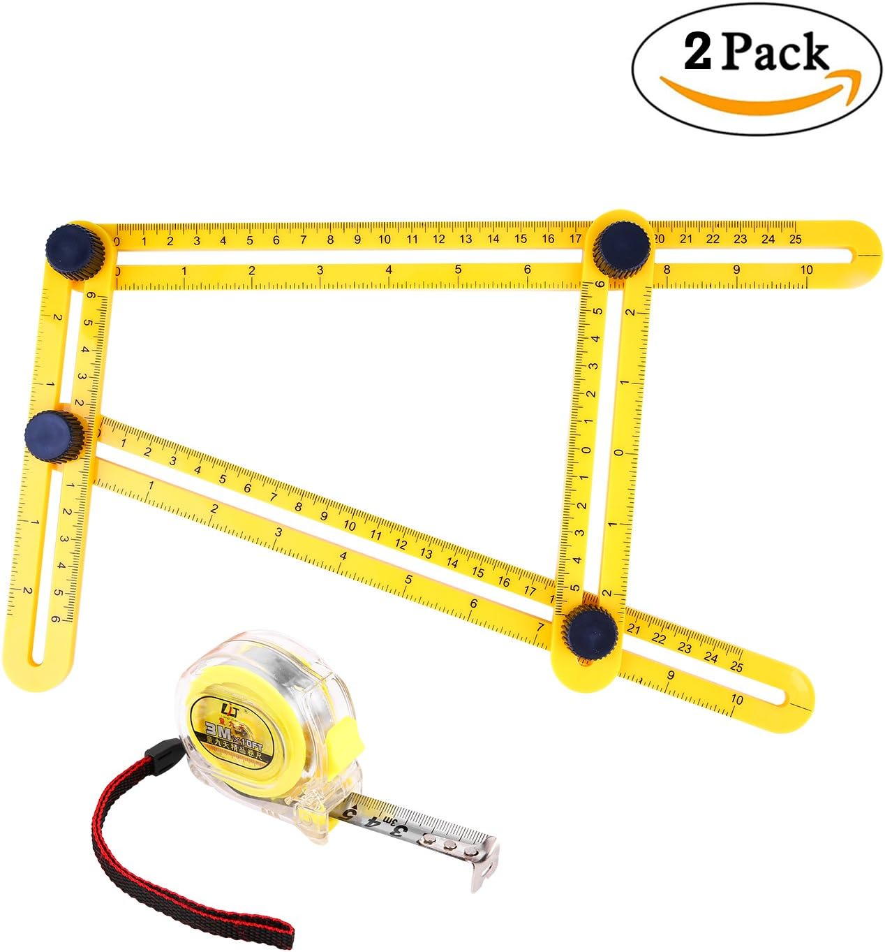 Template Tool Angle Template Tool Multi-Angle Ruler Measures All Angles and Forms for All Surfaces Durable Easy To Use Tightening Mechanism