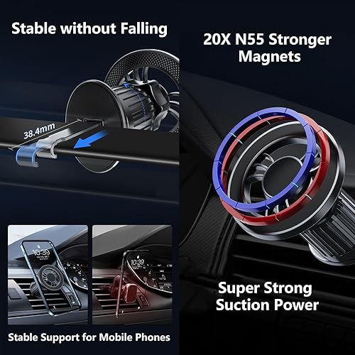 Miniatura 4 de Soporte magnético Mag Safe para iPhone, accesorios de automóvil, soporte magnético para automóvil, ventilación de salpicadero, soporte de automóvil