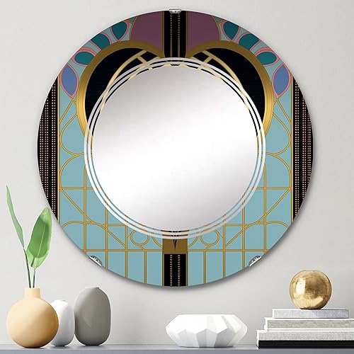 Miniatura 7 de Espejo de tocador Art Nouveau de corazón rosa y dorado, espejos de baño, espejos de pared para sala de estar, dormitorio, espejo ovalado, grande, 20