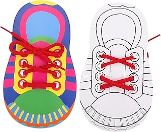 KONTONTY 2 Peças Placa De Sapato De Pintura Amarrar Sapatos De Brinquedo Amarrar Sapato Prática Cadarço De Brinquedo Amarrar Cadarços De Sapato Brinquedos Esportivos Para Crianças Aprender