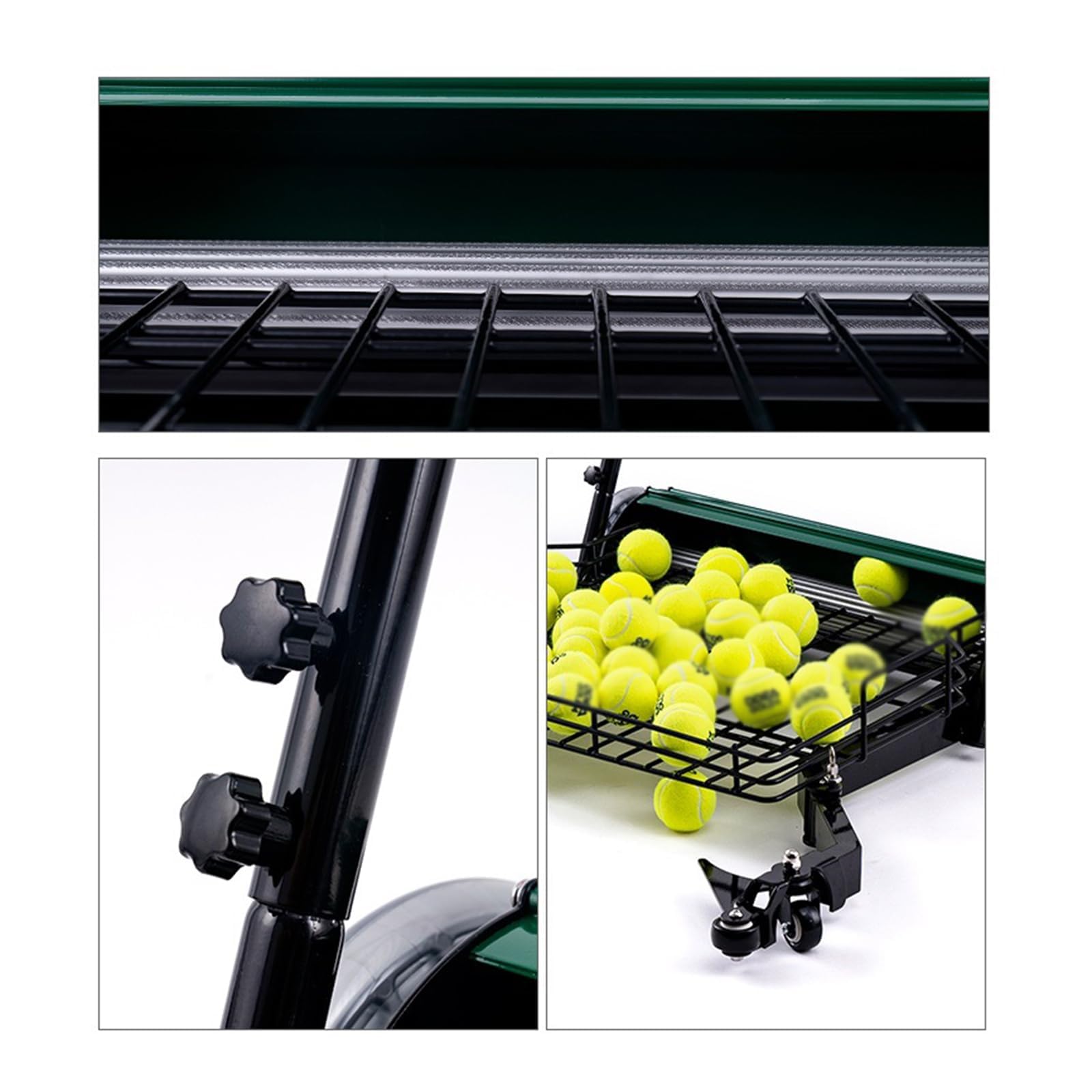 Raccoglitore automatico di palline da tennis, silenzioso, universale, raccoglie 90 palline alla volta, per scuole, allenatori, club