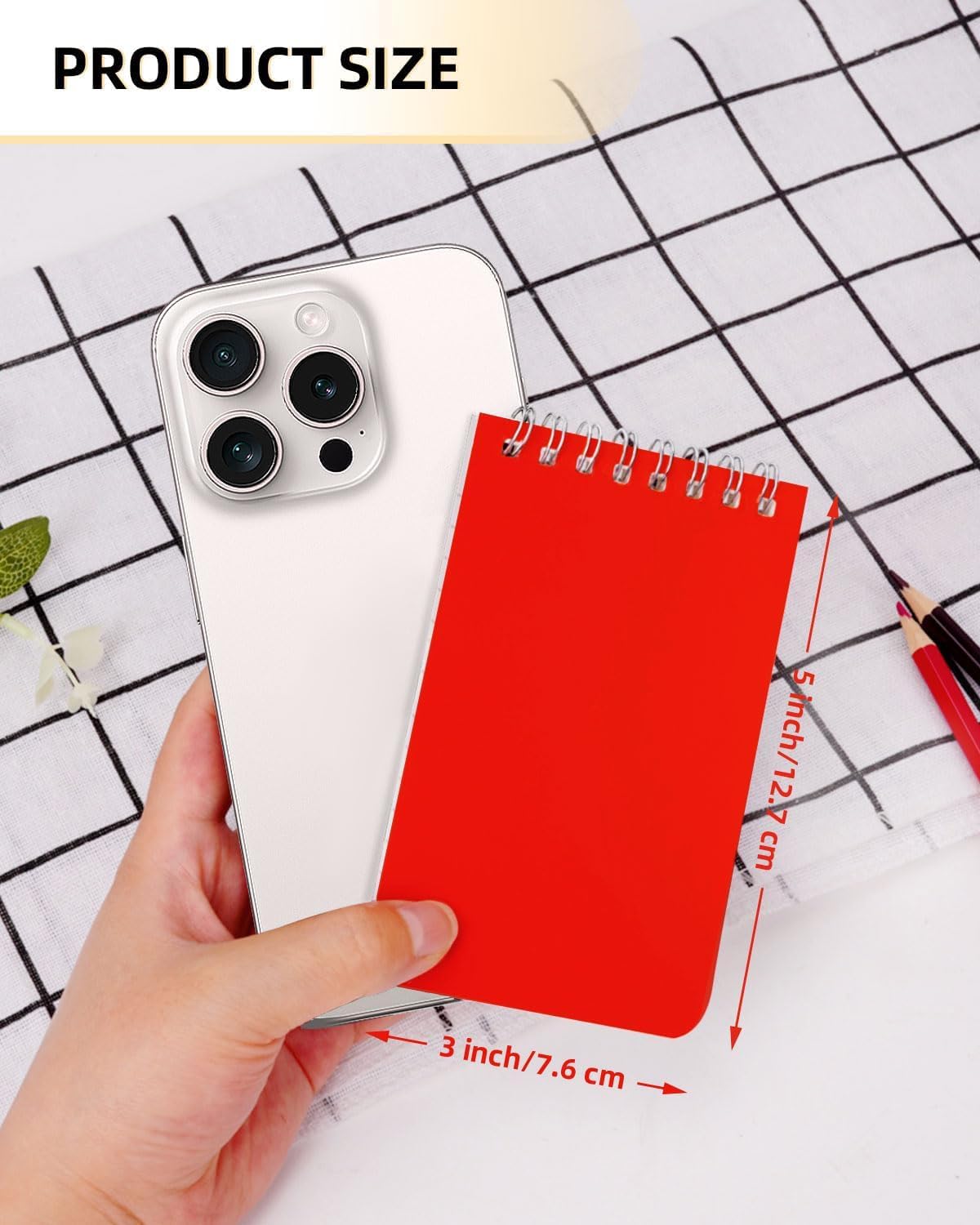 Dynta Mini-spiralnotizbücher, 7, 50 Packungen, Kleiner Notizblock, Oben Gebunden, 10 Lebendige Farben, 60 Blatt/120 Seiten, Taschennotizblöcke Für Auflistung, Planung, Notizen, 6 X 12, 7 Cm