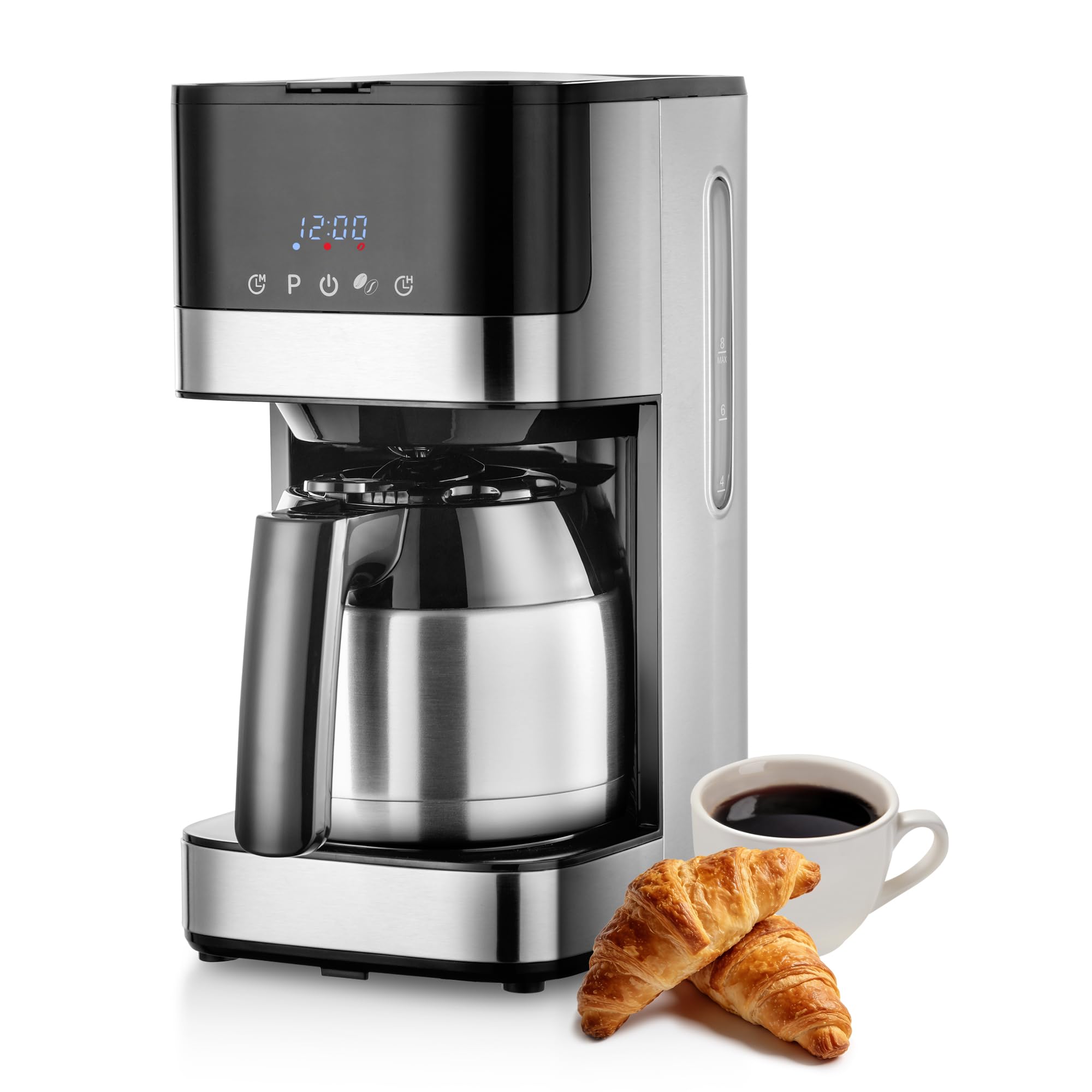 KEINVE Macchina da caffè con filtro con caraffa termica, 1 litro, 900 W, in