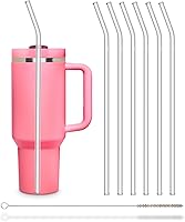 Vista 11 de Halm - Pajitas de vidrio – 6 popotes cortos de 6 pulgadas doblados reutilizables + cepillo de limpieza sin plástico – Apto para lavavajillas