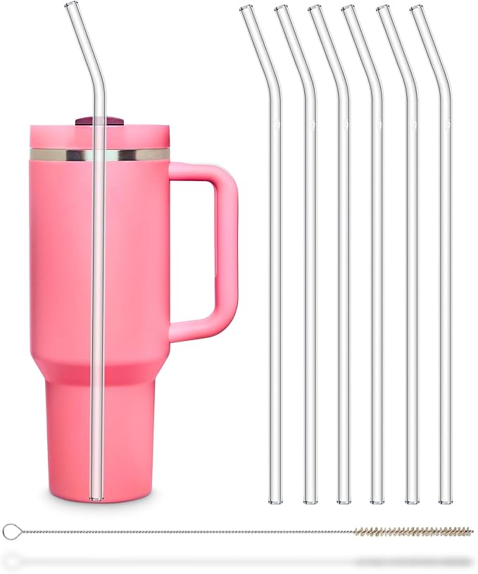 Halm Glass Straws - 6 Long 12 inch Bent Stanley