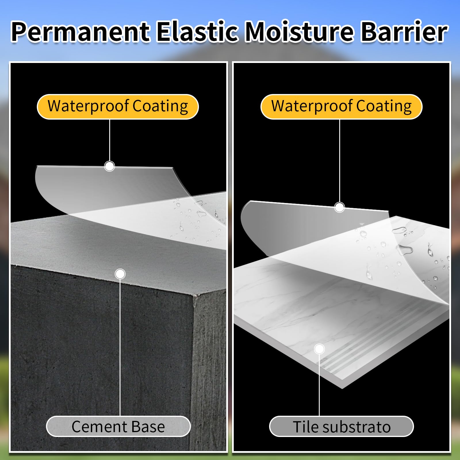 5KG Impermeabilizante Transparente,Revestimiento Impermeable Invisible,Pintura Impermeabilizante para Exteriores y Interiores,Sellador Impermeable para Terrazas,Pared,Baño