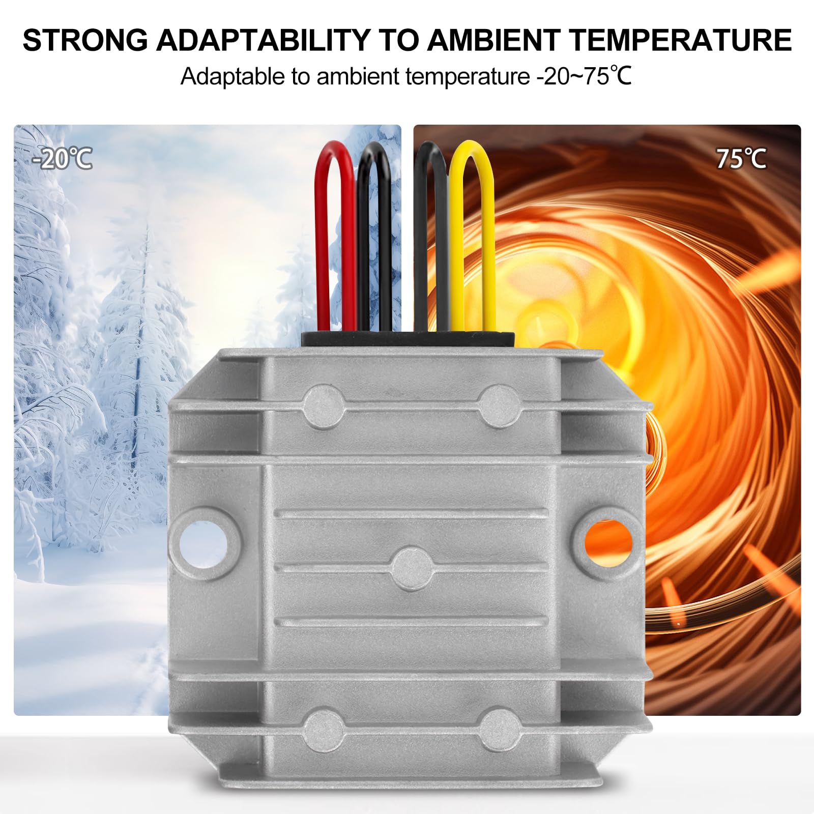 Convertitore di Tensione CC, Convertitore Step-down Modulo Stabilizzatore di Tensione Impermeabile da 20-60V a 12V 10A